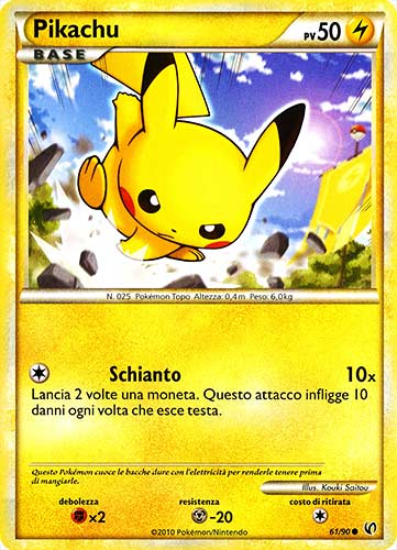 61 / 90 Pikachu comune (IT) -NEAR MINT-