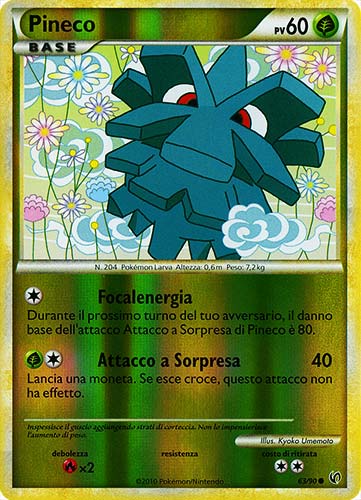 63 / 90 Pineco comune foil reverse (IT) -NEAR MINT-