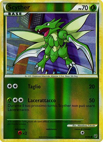 65 / 90 Scyther comune foil reverse (IT) -NEAR MINT-