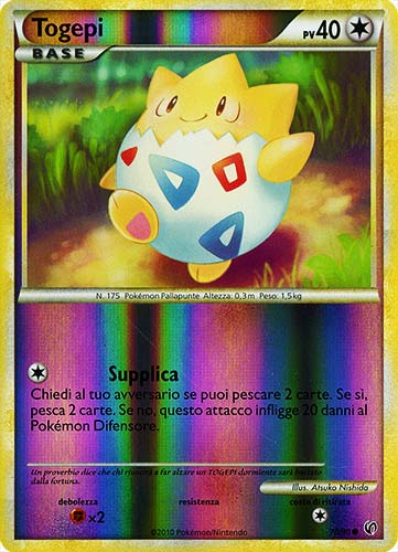 70 / 90 Togepi comune foil reverse (IT) -NEAR MINT-