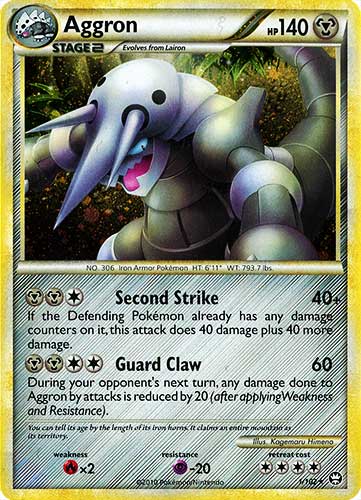 001 / 102 Aggron rara foil (EN) -NEAR MINT-