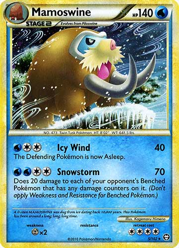 005 / 102 Mamoswine rara foil (EN) -NEAR MINT-