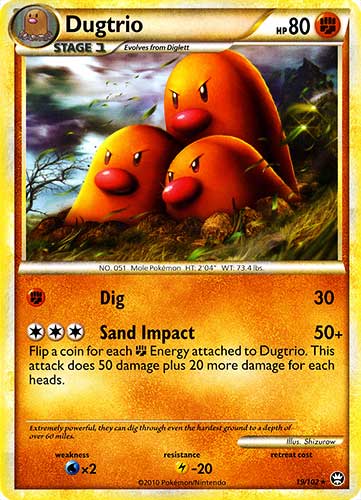 019 / 102 Dugtrio rara (EN) -NEAR MINT-