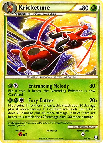 024 / 102 Kricketune rara (EN) -NEAR MINT-