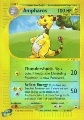 001 / 147 Ampharos rara foil reverse (EN) -NEAR MINT-