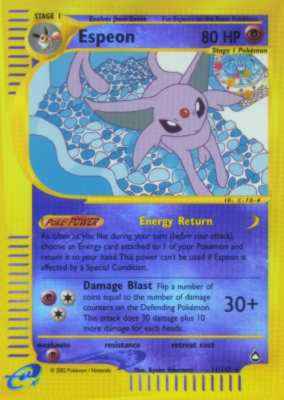 011 / 147 Espeon rara foil reverse (EN) -NEAR MINT-