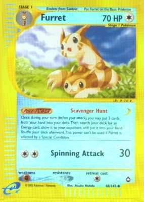 048 / 147 Furret non comune foil reverse (EN) -NEAR MINT-