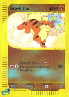 051 / 147 Growlithe non comune foil reverse (EN) -NEAR MINT-