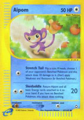 067 / 147 Aipom comune foil reverse (EN) -NEAR MINT-