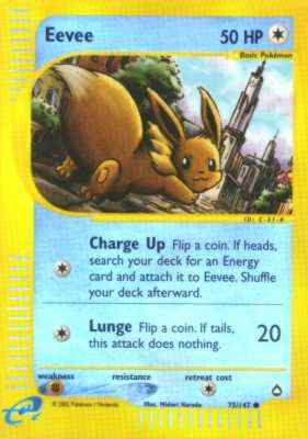 075 / 147 Eevee comune foil reverse (EN) -NEAR MINT-