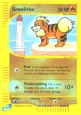 080 / 147 Growlithe comune foil reverse (EN) -NEAR MINT-