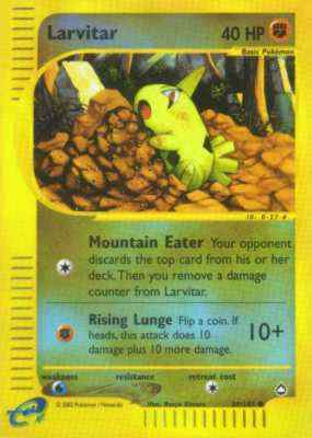 089 / 147 Larvitar comune foil reverse (EN) -NEAR MINT-