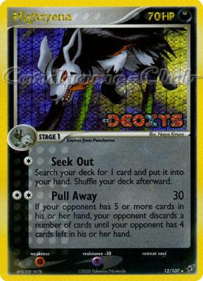 012 / 107 Mightyena rara foil speciale (EN) -NEAR MINT-