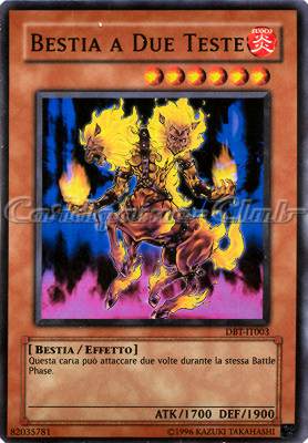 DBT-IT003 Bestia a Due Teste super rara Unlimited (IT) -NEAR MINT-