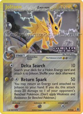 007 / 113 Jolteon Delta Species rara foil speciale (EN) -NEAR MINT-