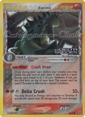 016 / 113 Tyranitar Delta Species rara foil speciale (EN) -NEAR MINT-
