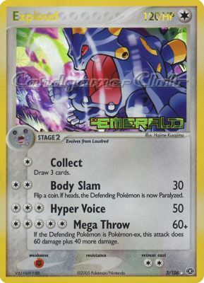 003 / 106 Exploud rara foil speciale (EN)  -PLAYED-