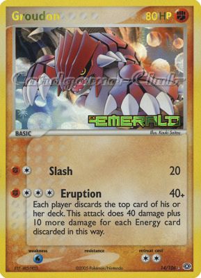 014 / 106 Groudon rara foil speciale (EN) -NEAR MINT-