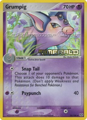 030 / 106 Grumpig non comune foil speciale (EN) -NEAR MINT-