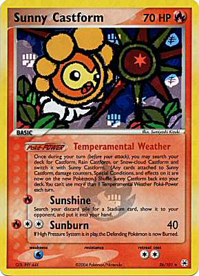 026 / 101 Sunny Castform rara foil speciale (EN) -NEAR MINT-