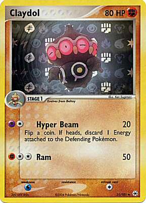 031 / 101 Claydol non comune foil speciale (EN) -NEAR MINT-