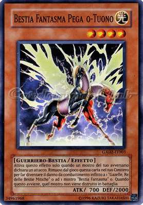 GX02-IT003 Bestia Fantasma Pegaso-Tuono (errore stampa Pega o-Tuono) super rara Unlimited (IT) -NEAR MINT-