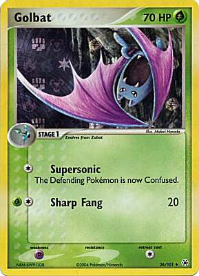 036 / 101 Golbat non comune foil speciale (EN)  -PLAYED-