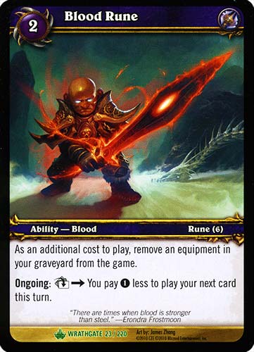 WRATHGATE 023 / 220 Blood Rune non comune -NEAR MINT-