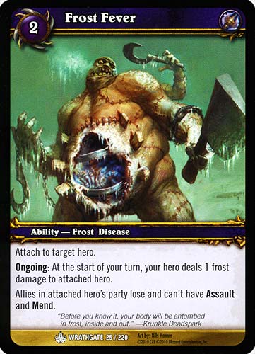 WRATHGATE 025 / 220 Frost Fever comune -NEAR MINT-