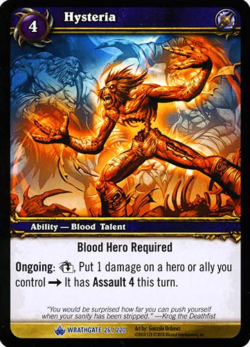 WRATHGATE 026 / 220 Hysteria rara -NEAR MINT-