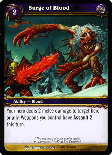 WRATHGATE 029 / 220 Surge of Blood comune -NEAR MINT-