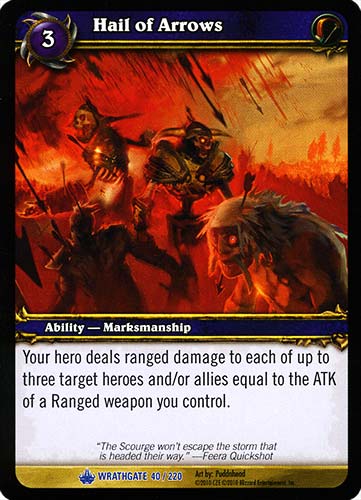 WRATHGATE 040 / 220 Hail of Arrows rara -NEAR MINT-