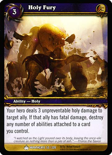 WRATHGATE 052 / 220 Holy Fury comune -NEAR MINT-