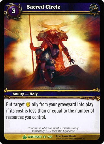 WRATHGATE 063 / 220 Sacred Circle non comune -NEAR MINT-
