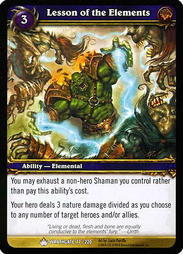 WRATHGATE 077 / 220 Lesson of the Elements comune -NEAR MINT-