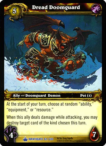 WRATHGATE 082 / 220 Dread Doomguard rara -NEAR MINT-