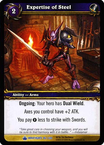 WRATHGATE 086 / 220 Expertise of Steel rara -NEAR MINT-