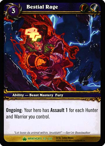 WRATHGATE 093 / 220 Bestial Rage non comune -NEAR MINT-