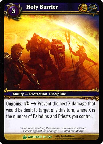 WRATHGATE 097 / 220 Holy Barrier non comune -NEAR MINT-