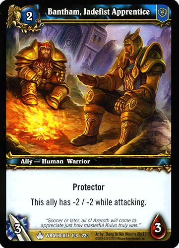 WRATHGATE 108 / 220 Bentham, Jadefist Apprentice comune -NEAR MINT-