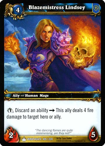 WRATHGATE 109 / 220 Blazemistress Lindsey comune -NEAR MINT-