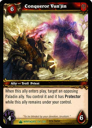 WRATHGATE 134 / 220 Conqueror Vun'jin non comune -NEAR MINT-