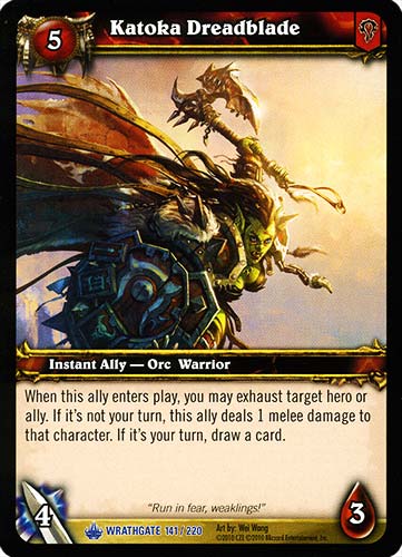 WRATHGATE 141 / 220 Katoka Dreadblade rara -NEAR MINT-
