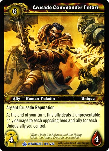 WRATHGATE 159 / 220 Crusade Commander Entari rara -NEAR MINT-
