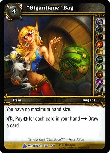 WRATHGATE 180 / 220 "Gigantique" Bag rara -NEAR MINT-