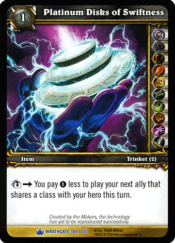 WRATHGATE 184 / 220 Platinum Disks of Swiftness rara -NEAR MINT-
