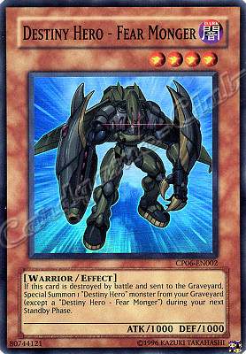 CP06-EN002 Destiny Hero-Fear Monger super rara (EN) -NEAR MINT-