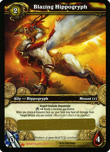 WRATHGATE LOOT3 / 3 Blazing Hippogryph leggendaria -NEAR MINT-