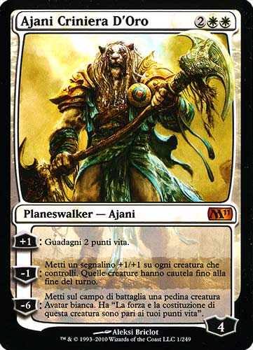 001 / 249 Ajani Criniera D'Oro rara mitica (IT) -NEAR MINT-