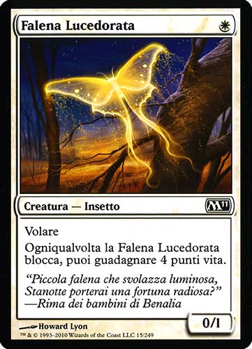 015 / 249 Falena Lucedorata comune (IT) -NEAR MINT-